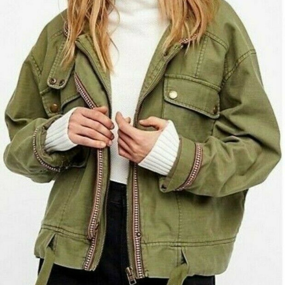 Free People Flight Line Bomber Jacket